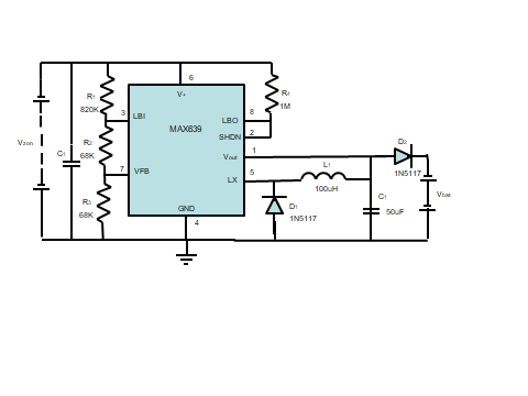 Batterijlader met MAX639 Batterijlader met MAX639